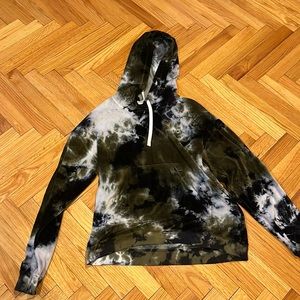 Electric and rose tie dye sweatshirt velour